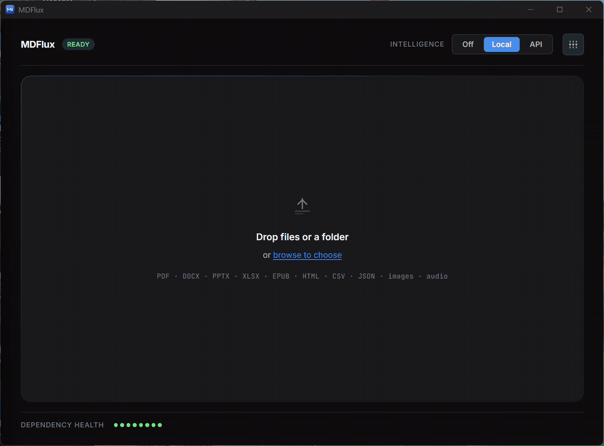 MDFlux: drop a document, get clean Markdown in seconds